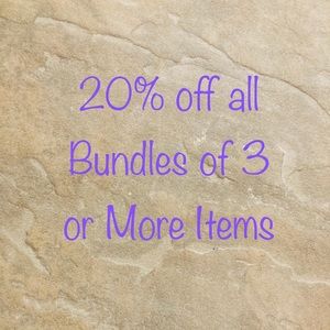 20% off all Bundles of 3 or More Items